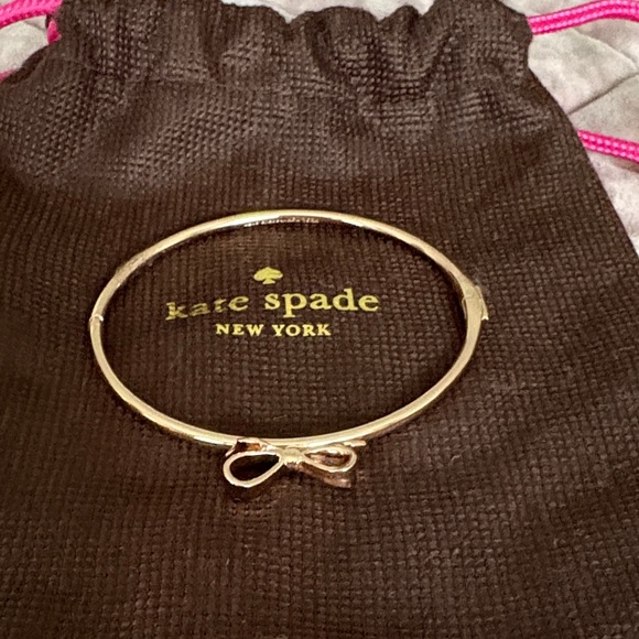kate spade Accessories - Kate Spade Rose Gold Bow Accent Bracelet